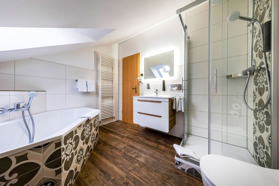 Badezimmer in der Suite 